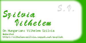 szilvia vilhelem business card